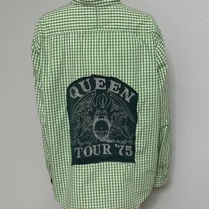 Upcycled Queen Plaid Shirt